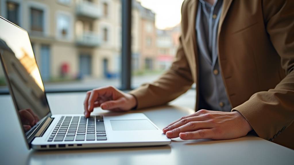 Agent immobilier de l'Agence Dumoulin présentant un bien à des clients potentiels