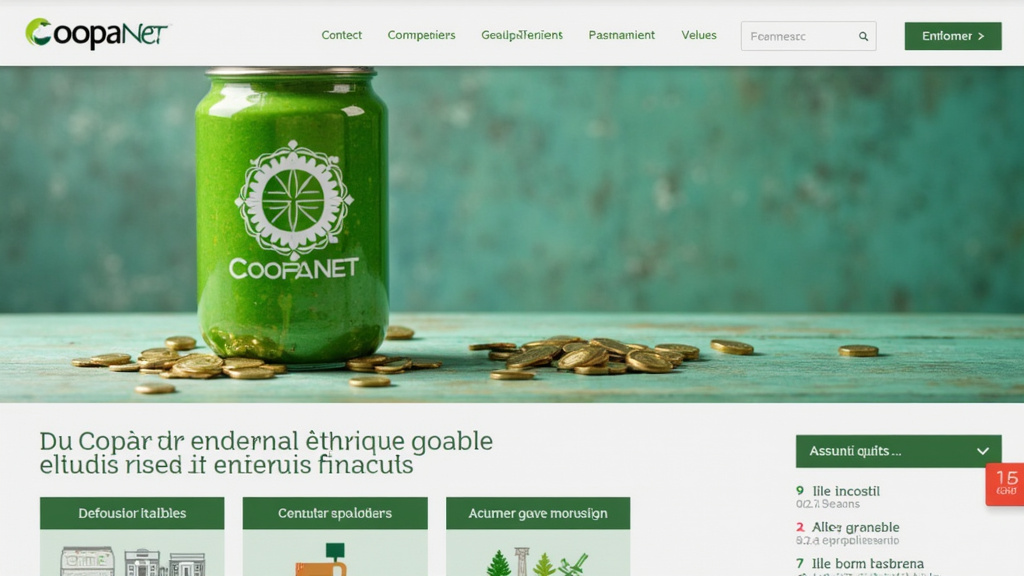 Interface moderne de Coopanet pour professionnels