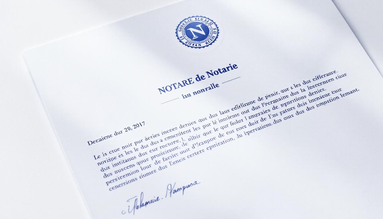 Exemple de courrier professionnel adressé à un notaire