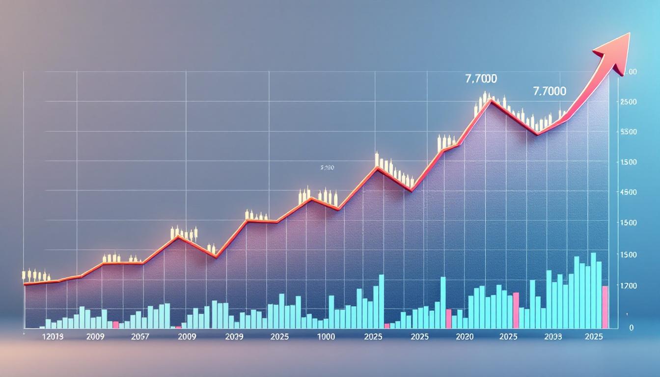 Graphique de l'évolution du CAC 40 depuis 1987