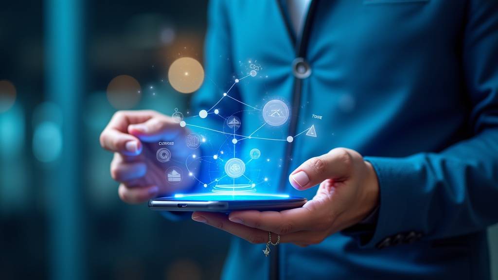 Illustration de l'intégration de l'IA et de la réalité augmentée dans les applications mobiles