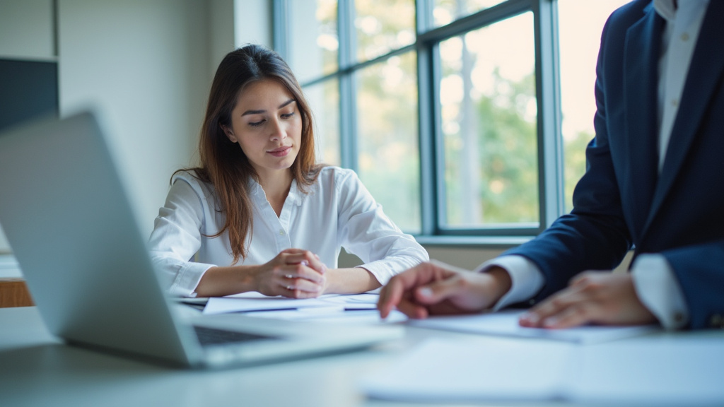 Employé consultant les documents de mutuelle d'entreprise pour comprendre ses droits de dispense