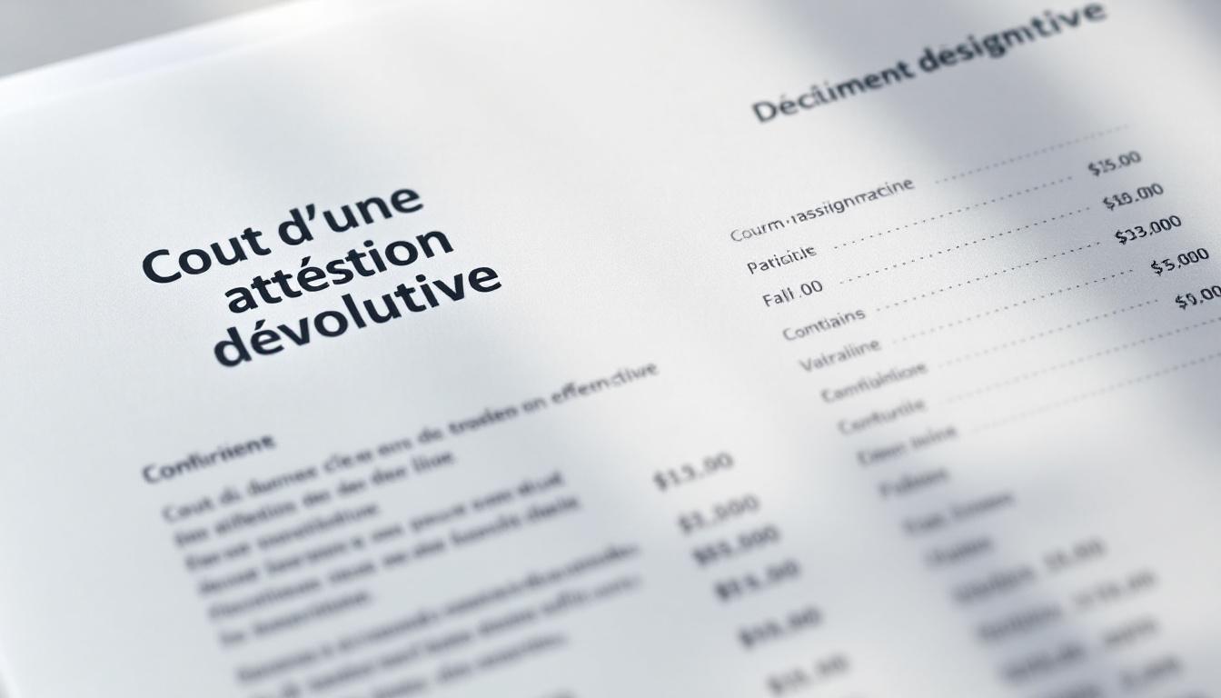 Notaire expliquant la procédure d'attestation dévolutive à une famille