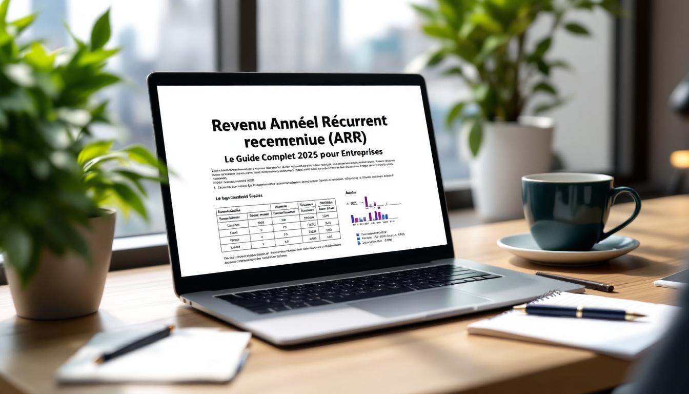 Dashboard d'entreprise affichant les métriques ARR et la croissance des revenus récurrents