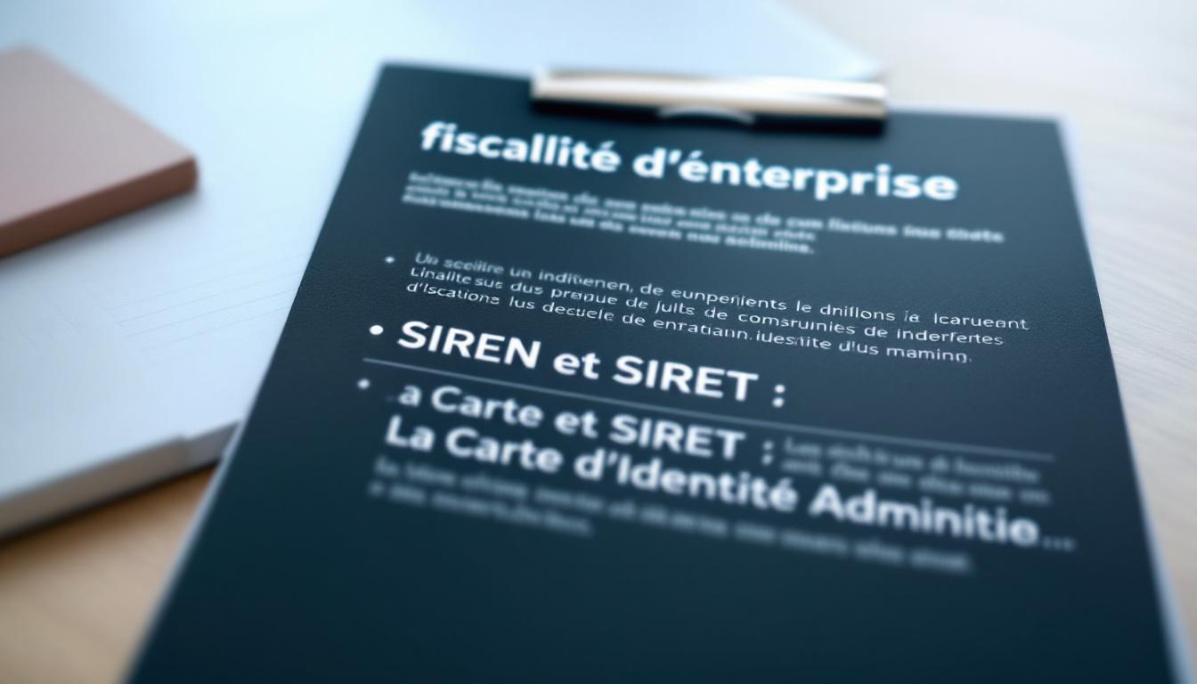 Extrait Kbis montrant les numéros SIREN et SIRET